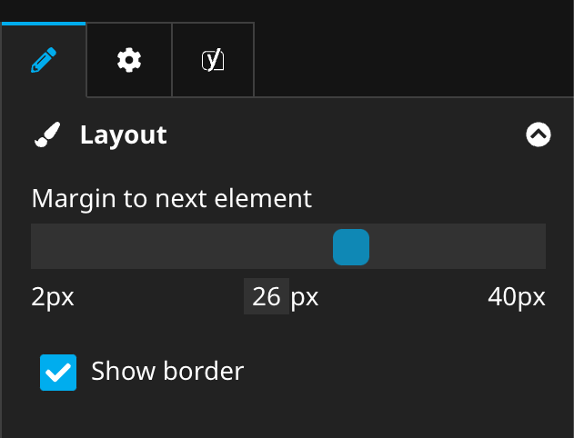 RangeEditor example to define margin