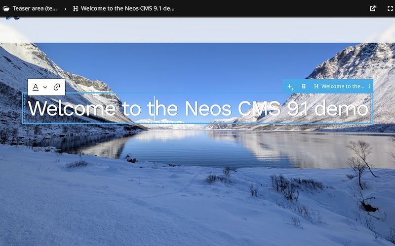 The new Neos content breadcrumb