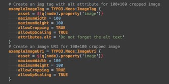 Image rendering and image URI generation in TypoScript