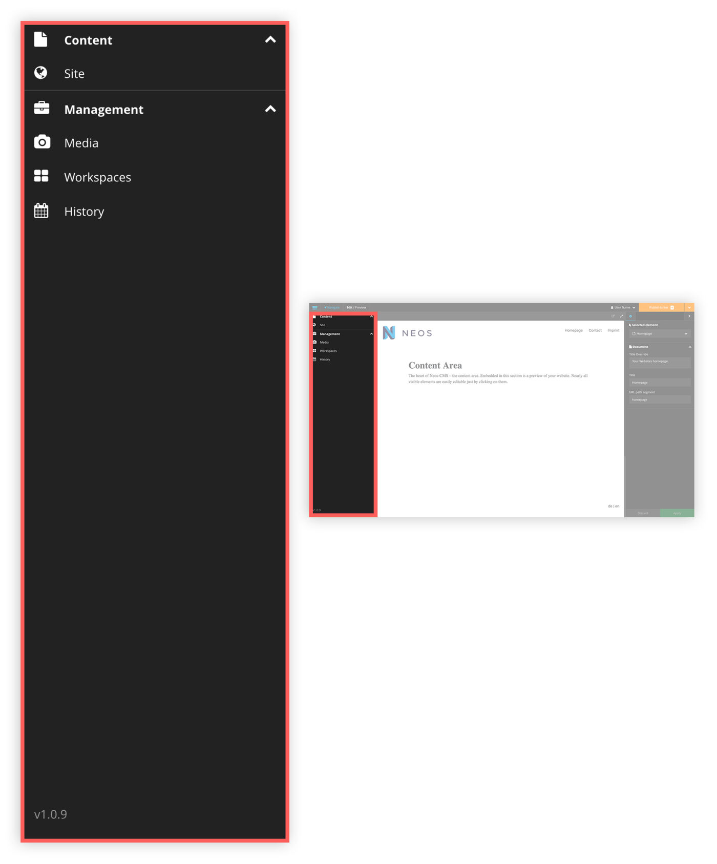 The Administration Interface - Editor Documentation - Docs - Neos.io