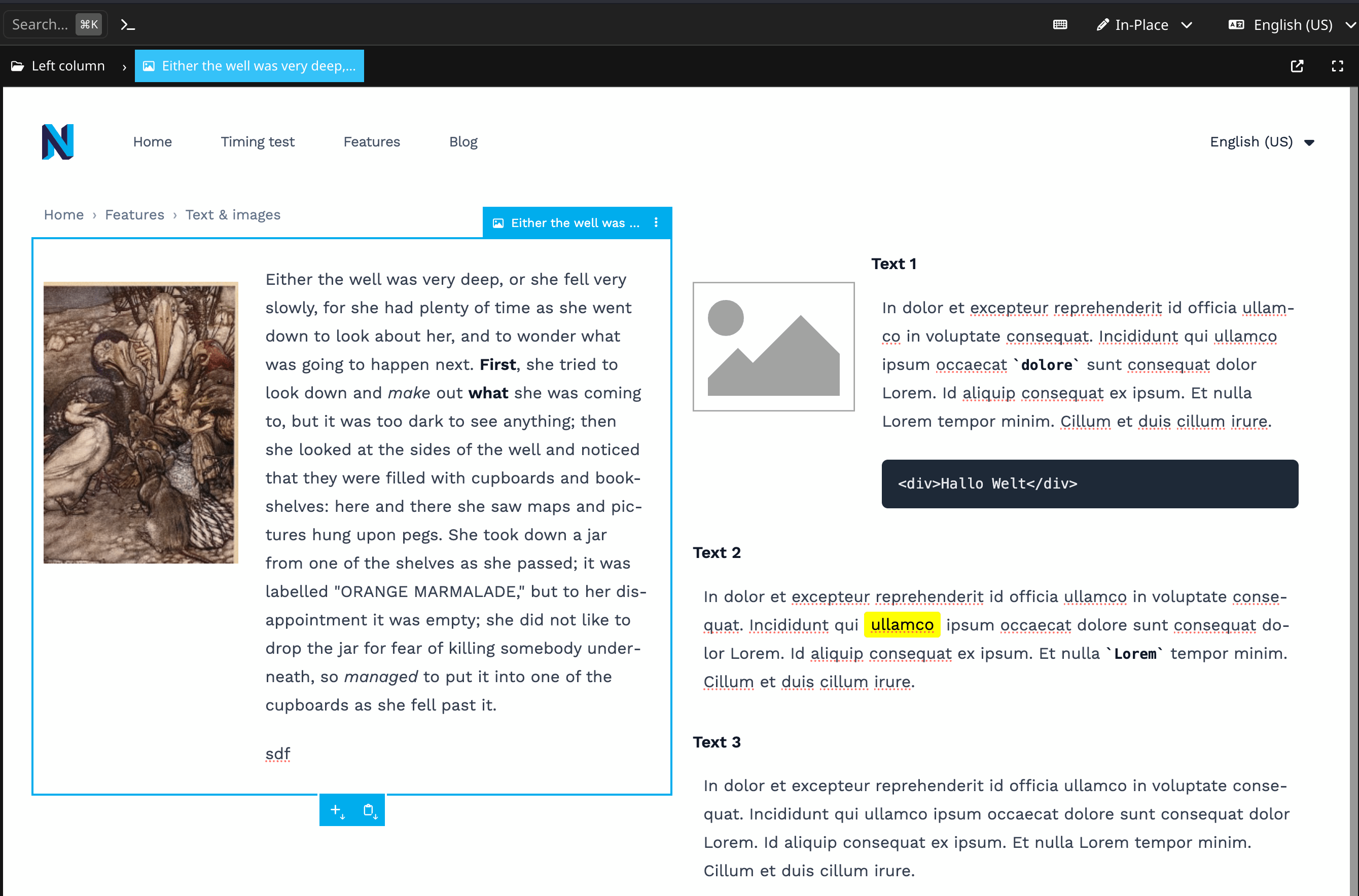 The new breadcrumb in the Neos UI