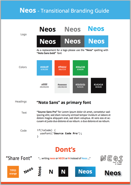 Neos Transition Brand Guide