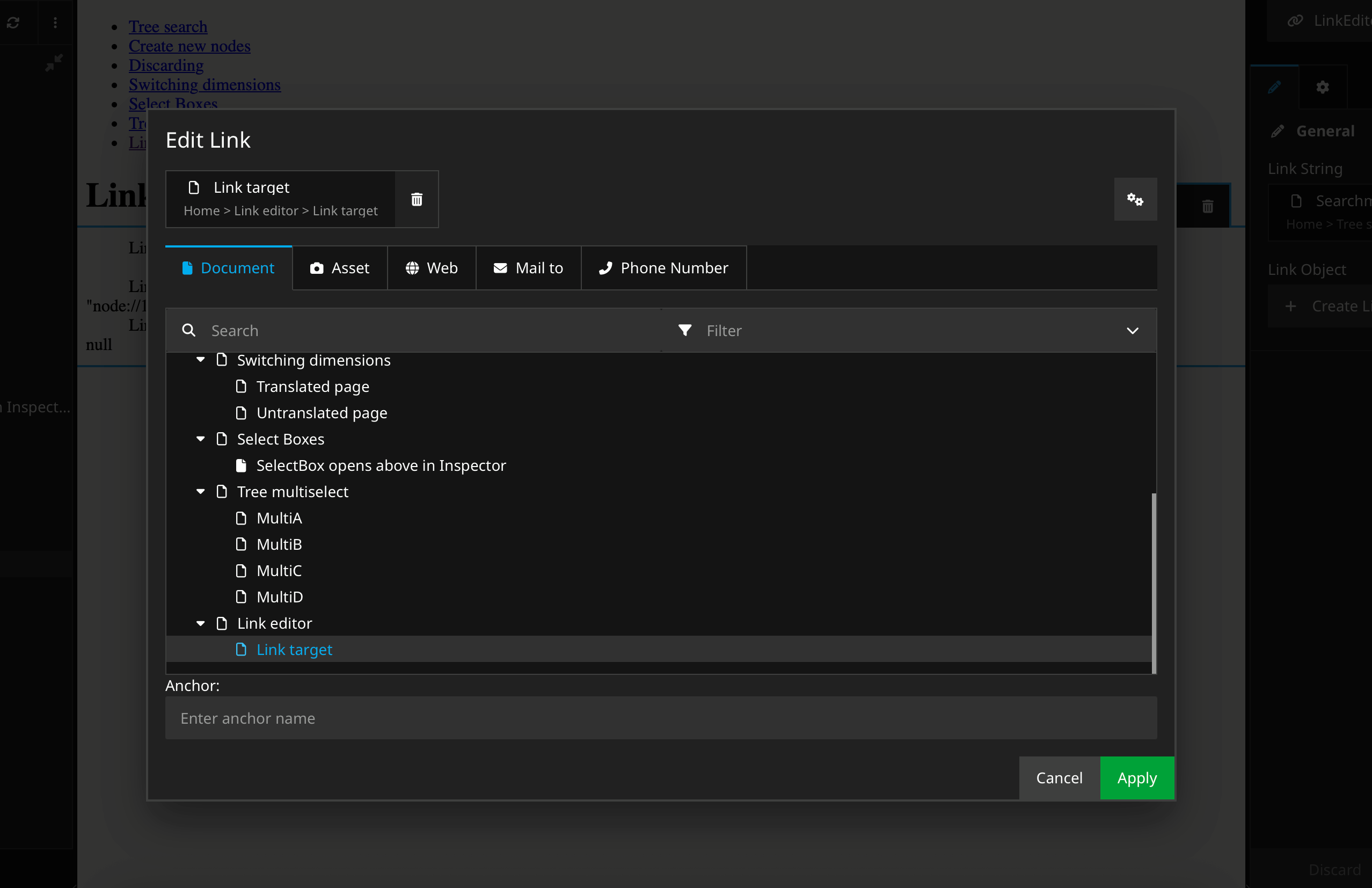 Neos 9.1 Linkeditor preview