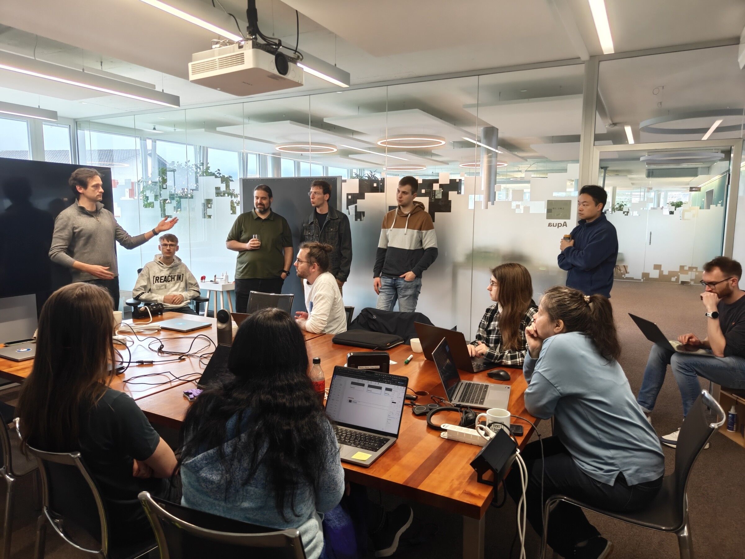 Sebastian discussing the media UX tasks