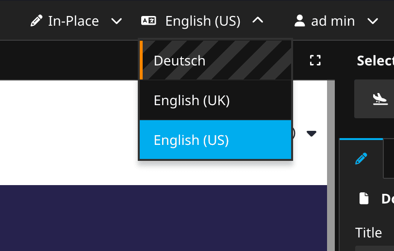 The improved dimensions dropdown