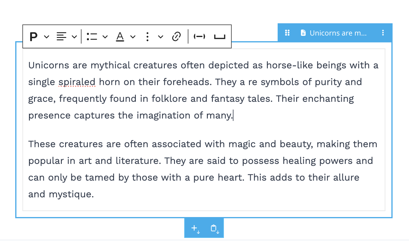 The new inline formatting toolbars in Neos