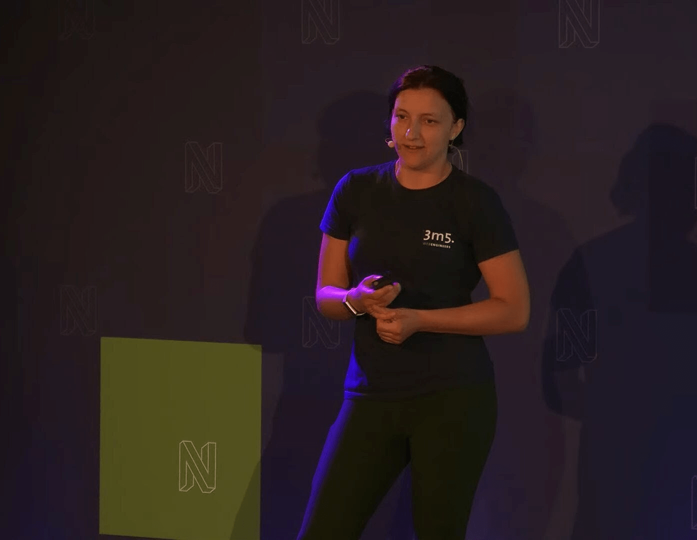 Nicole Schneider on the Neos stage