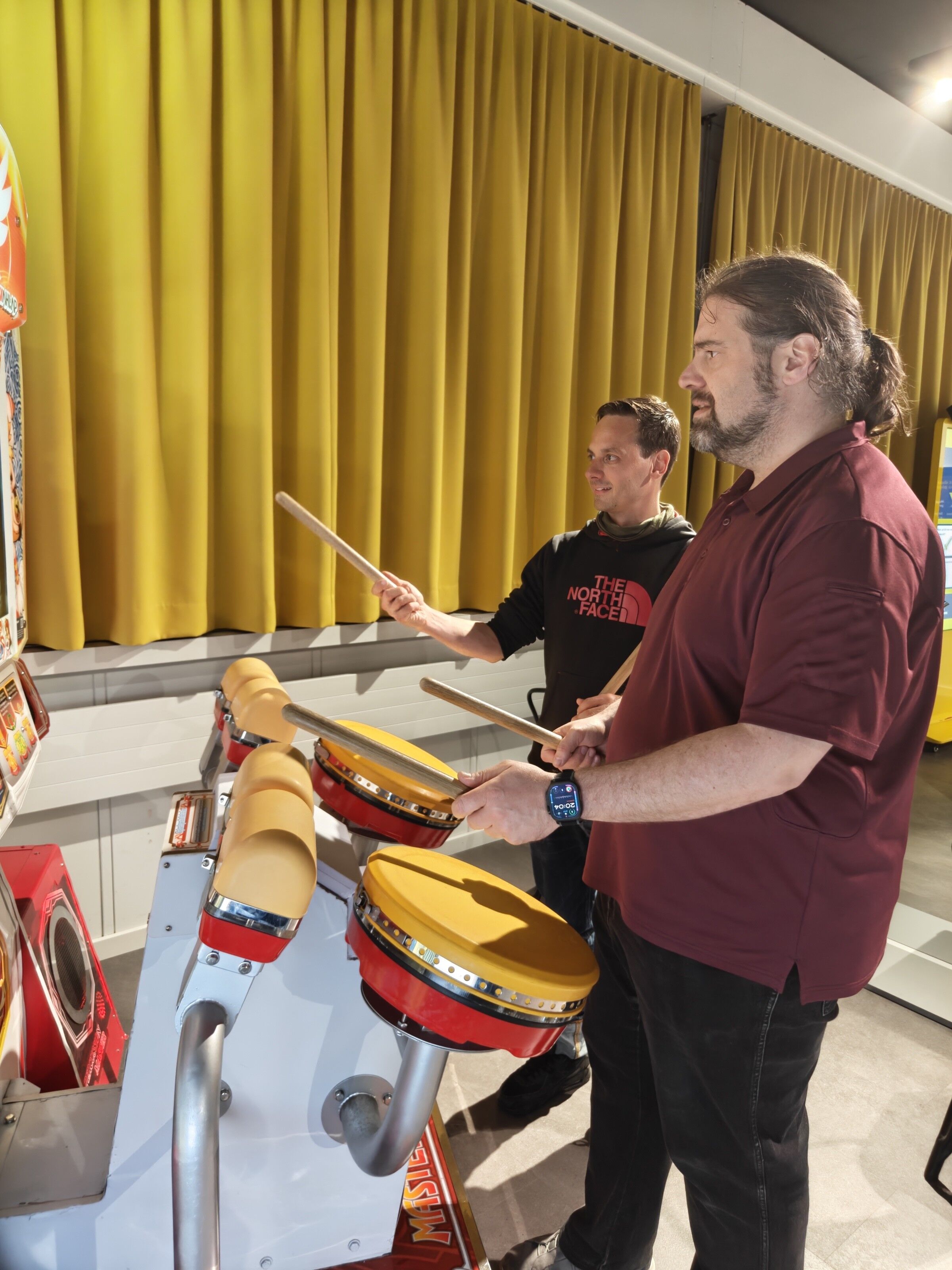 Paavo and Jonas at the drums