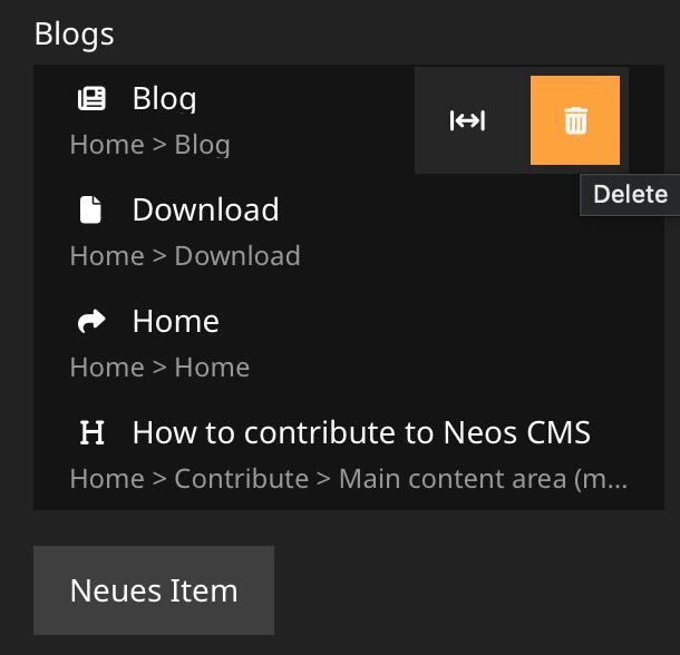Screenshot of reference editor
