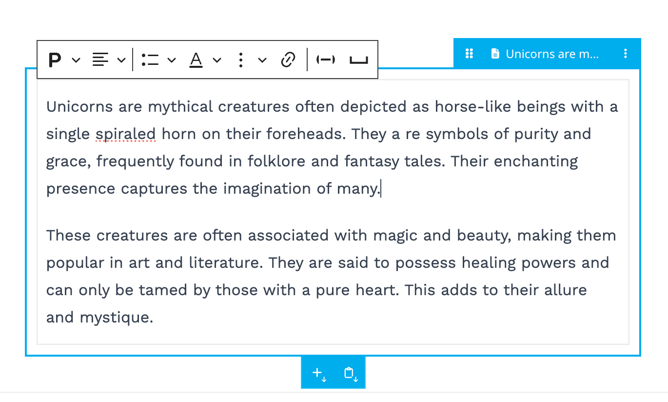 The new inline formatting toolbars in Neos