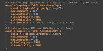 Image rendering and image URI generation in TypoScript