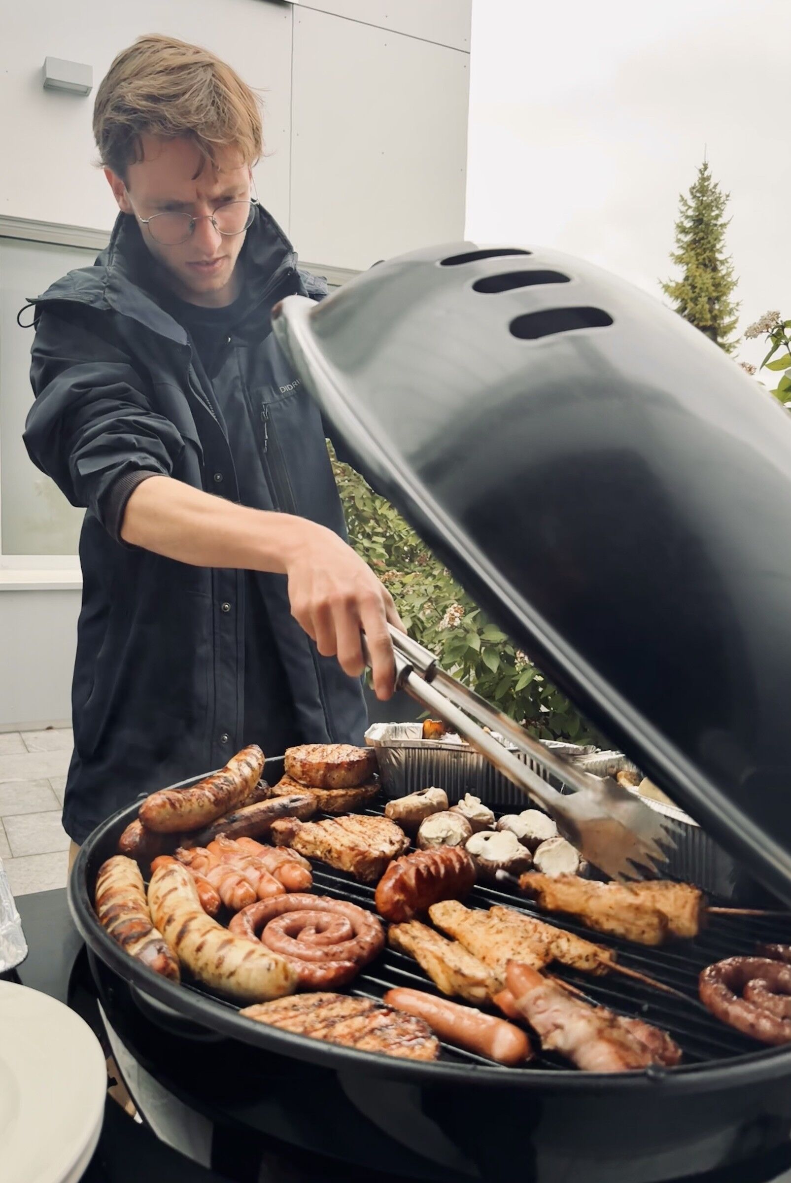 Marc taking care of the grill